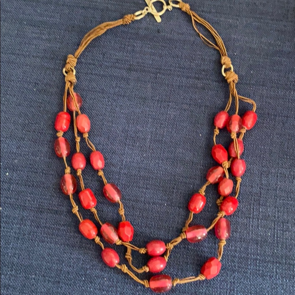 Women’s Red Beaded Necklace